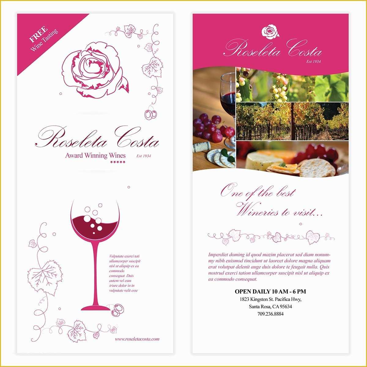 Free Wine Flyer Template Of Wine Flyer Template