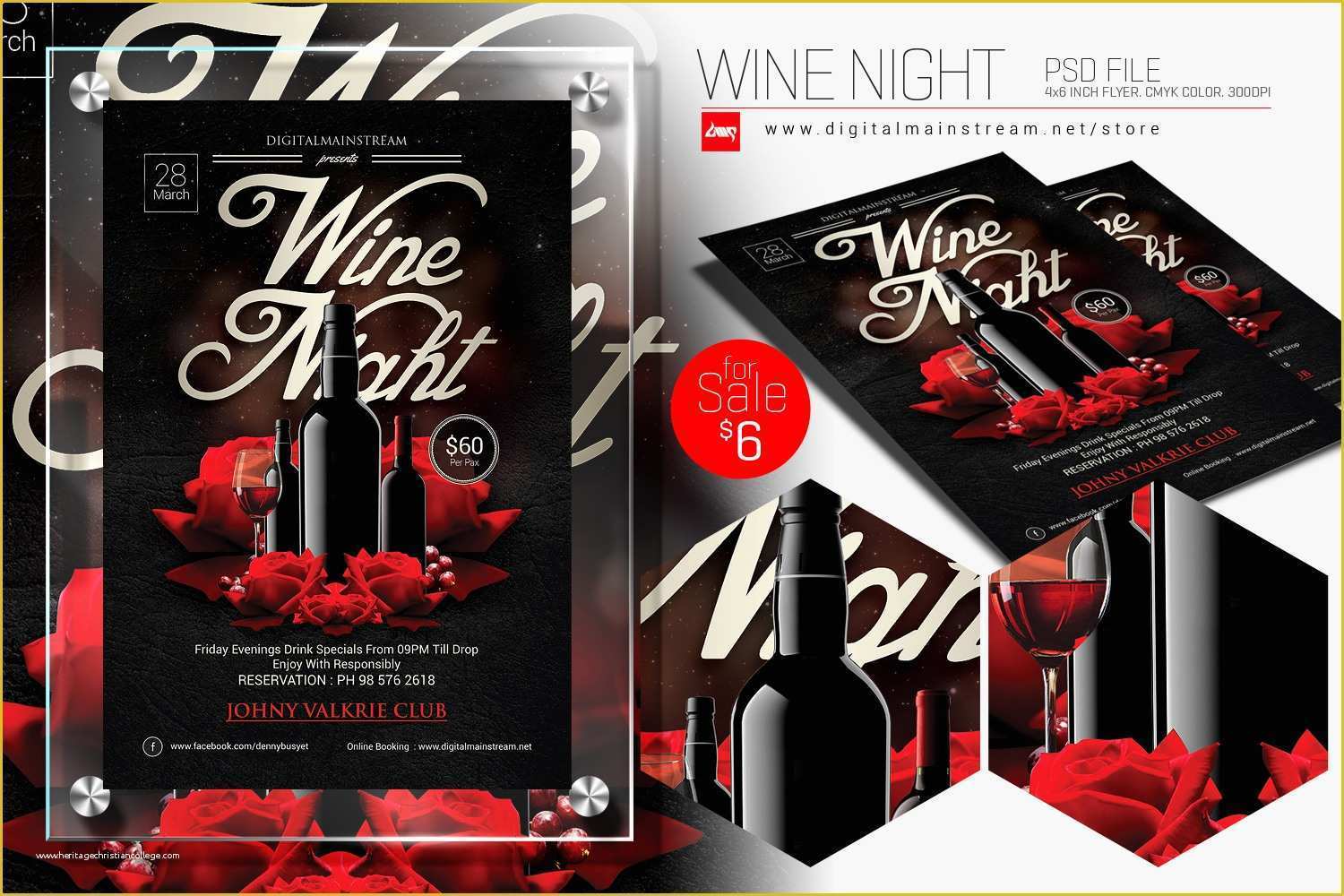 Free Wine Flyer Template Of Wine Night Invitation Flyer Template by Dennybusyet On