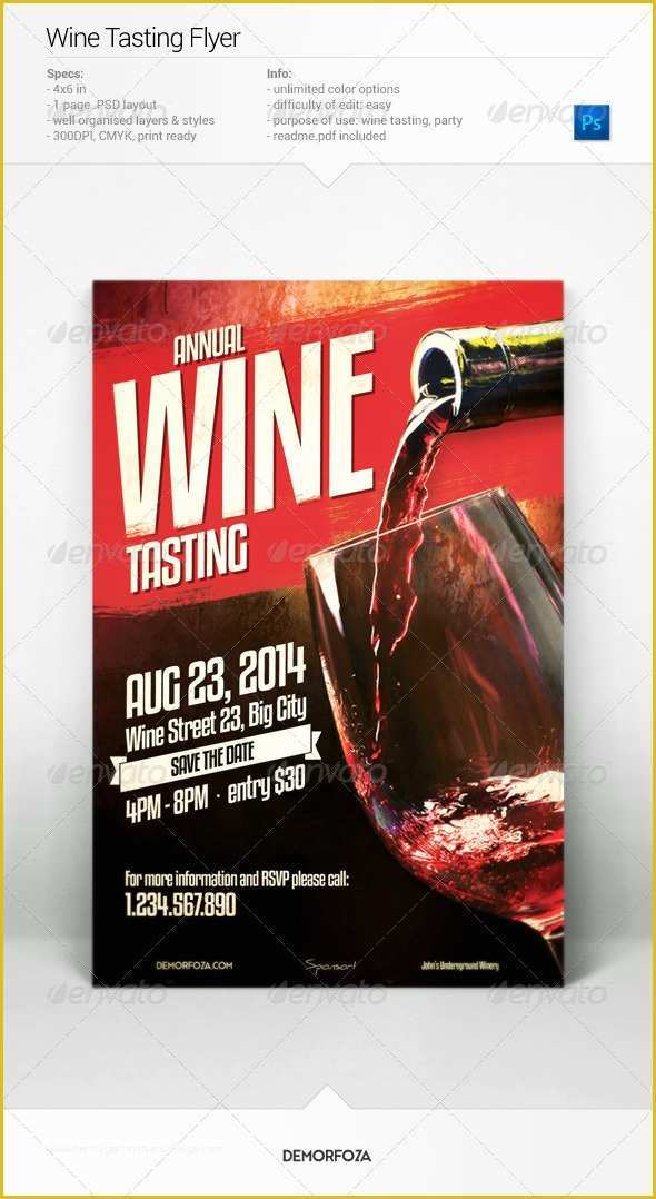 Free Wine Flyer Template Of Wine Tasting Flyer by Demorfoza