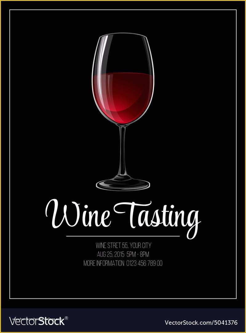 Free Wine Flyer Template Of Wine Tasting Flyer Template Royalty Free Vector Image
