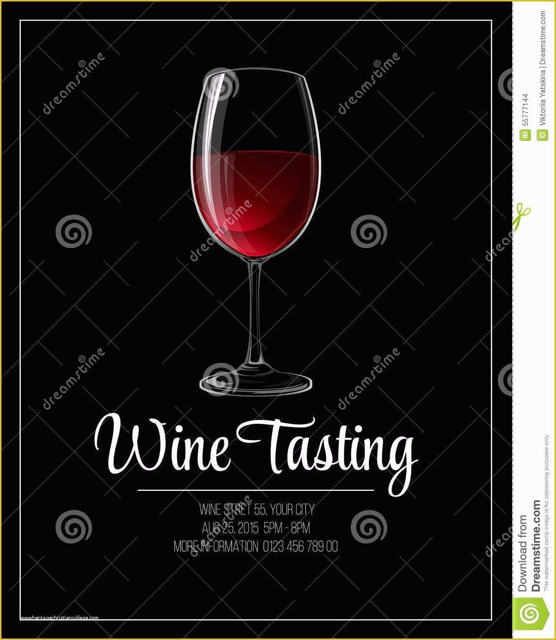 Free Wine Flyer Template Of Wine Tasting Flyer Template Vector Illustration Stock