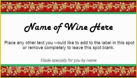 Free Wine Label Template for Word Of Inspired and Unscripted Wine Bottle Tag Cards Template