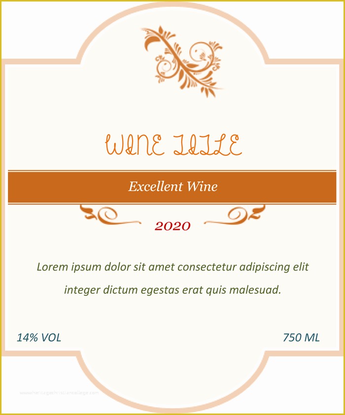 Free Wine Label Template for Word Of Wine Label Template Make Your Own Wine Labels