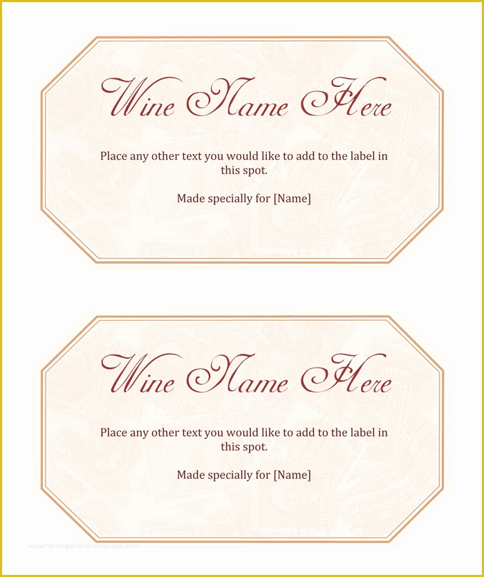 Free Wine Label Template for Word Of Wine Label Template Make Your Own Wine Labels