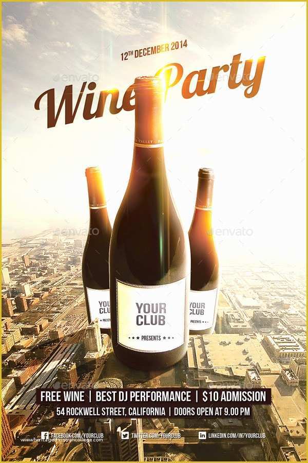 Free Wine Tasting Flyer Template Of 26 Wine Flyer Designs Psd Vector Eps Jpg Download