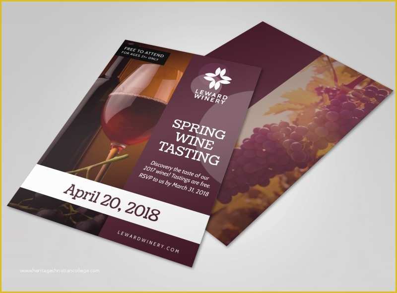 Free Wine Tasting Flyer Template Of Spring Wine Tasting Flyer Template