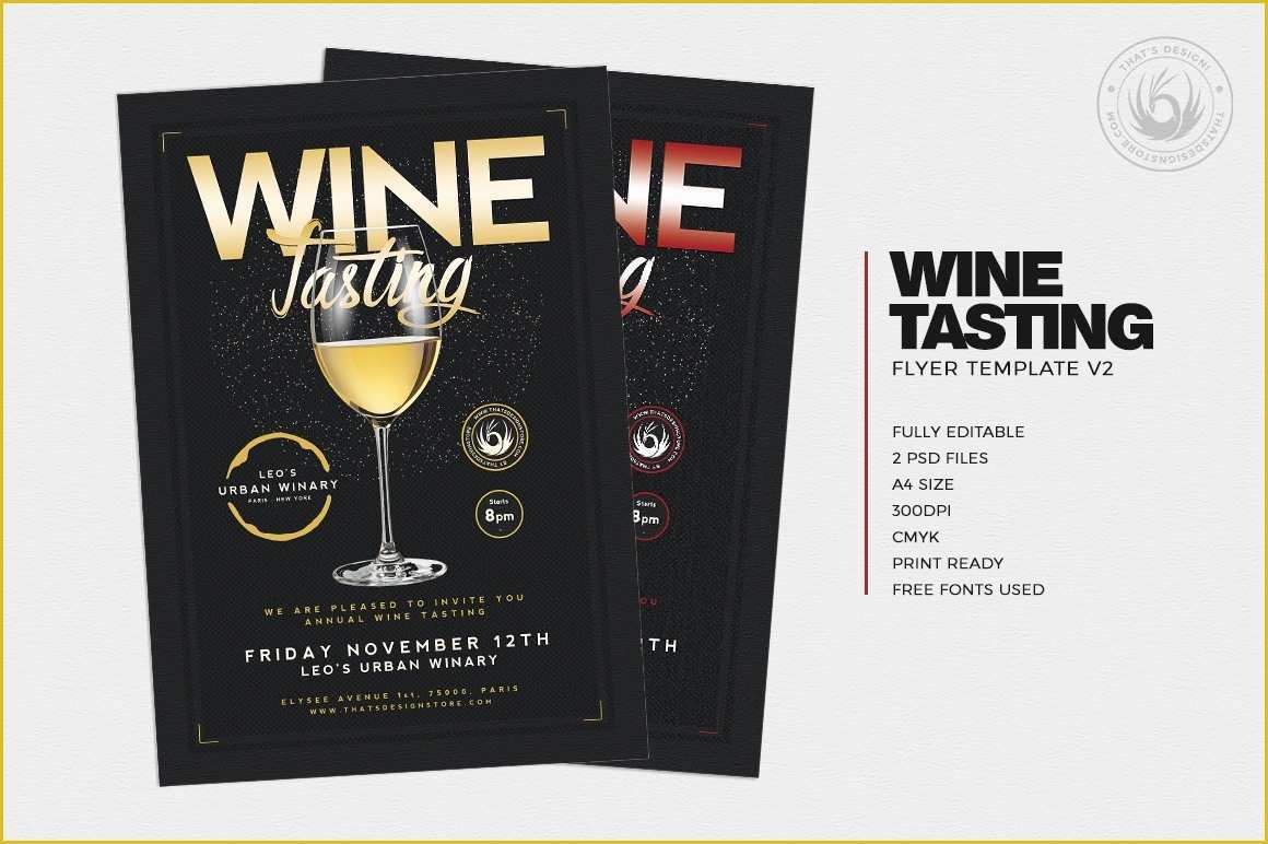 Free Wine Tasting Flyer Template Of Wine Tasting Flyer Template Psd Design for Photoshop V2