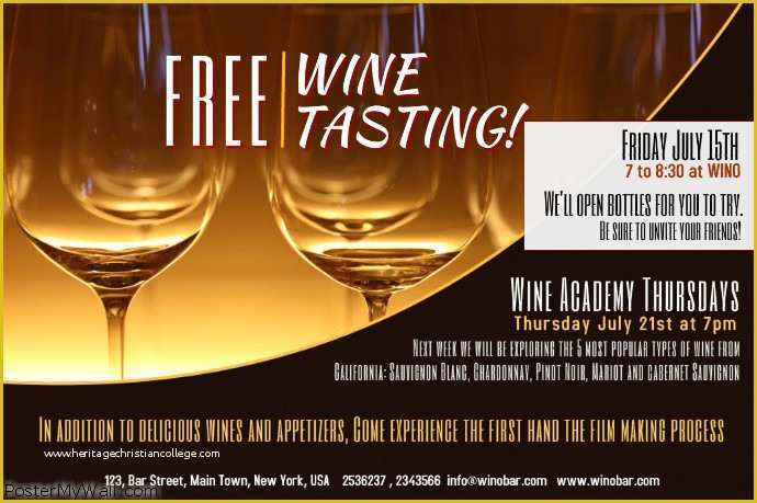 Free Wine Tasting Flyer Template Of Wine Tasting Poster Template