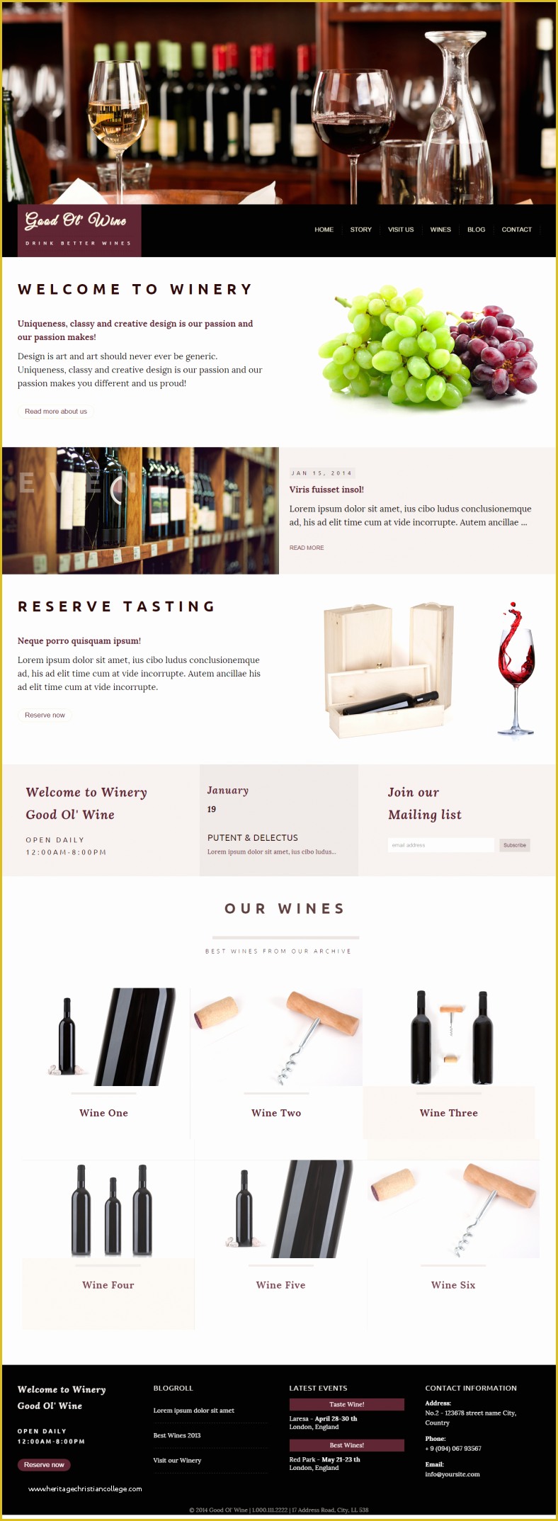 Free Wine Website Templates Download Of 5 Wine Winery Website Templates & themes