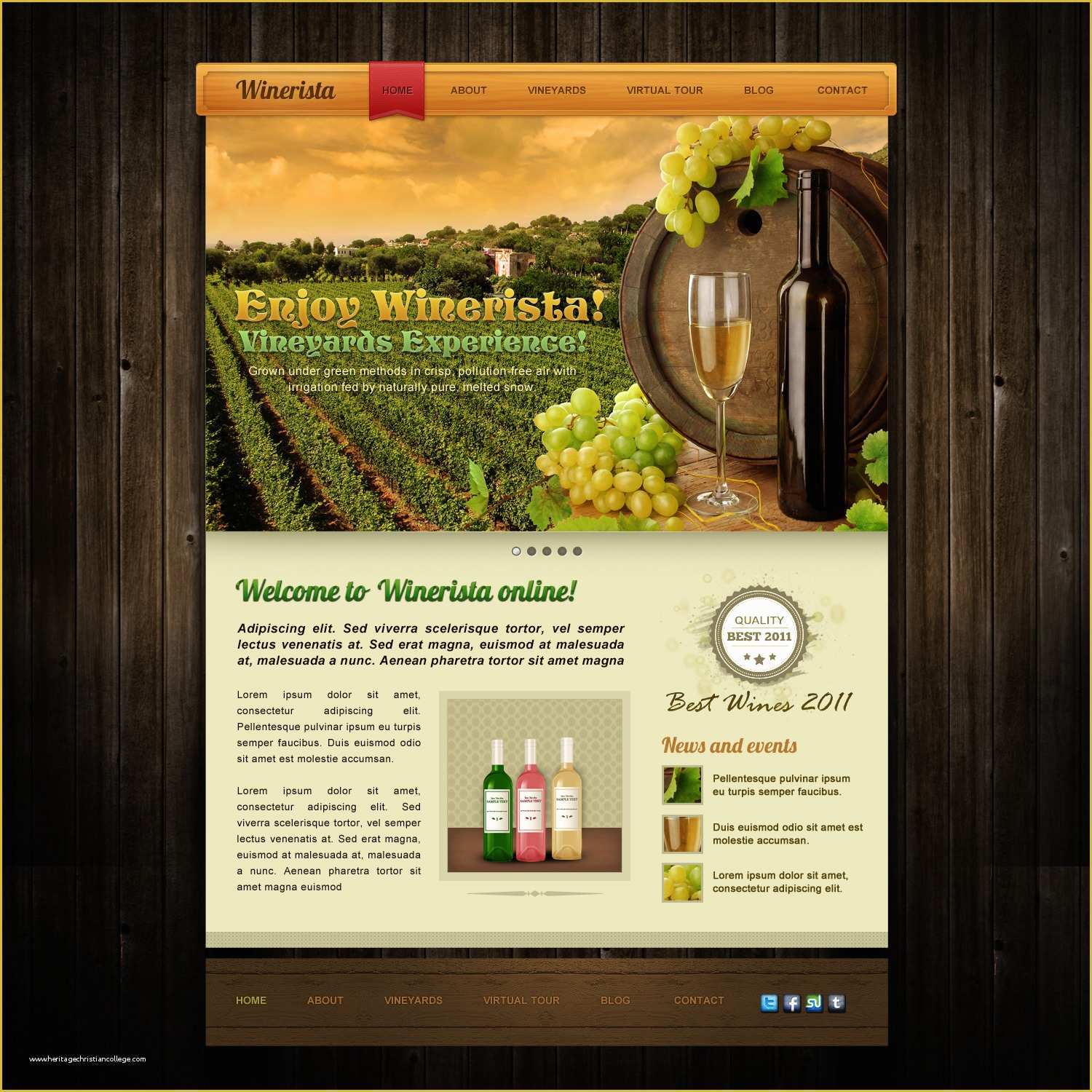 Free Wine Website Templates Download Of Winerista Winery Website Psd Template Design by