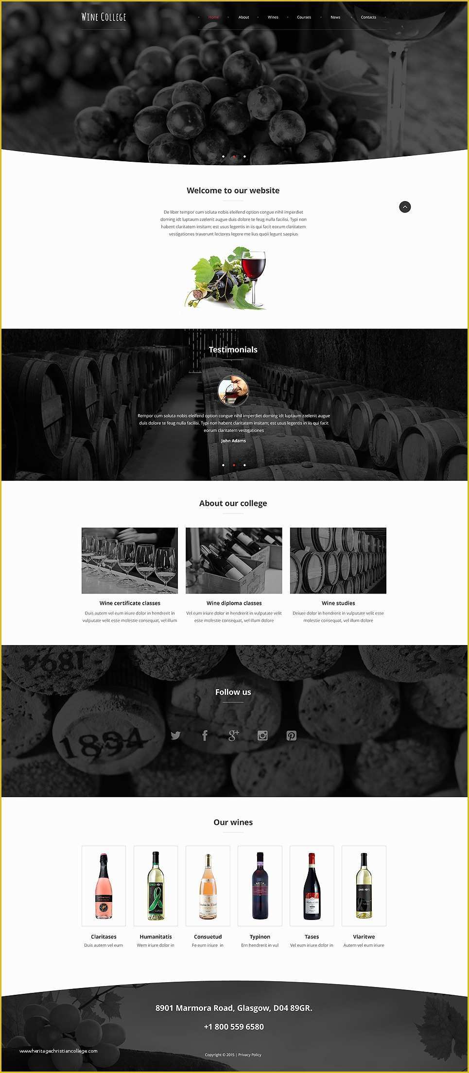 Free Wine Website Templates Download Of Winery Web Template