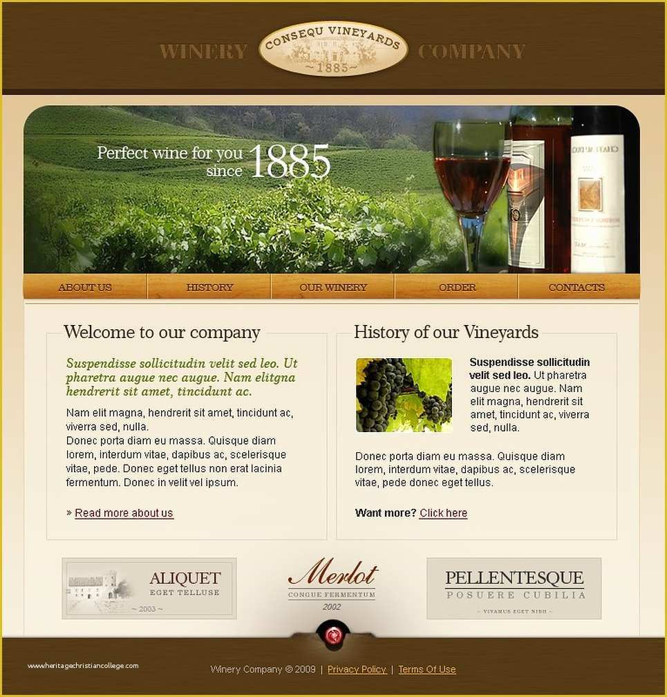 Free Wine Website Templates Download Of Winery Website Template Web Design Templates Website