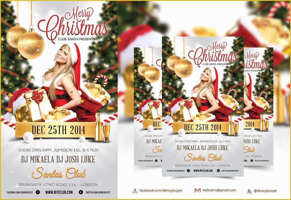 Free Winter Holiday Flyer Templates Of 16 Free Christmas Party Flyer Psd Template