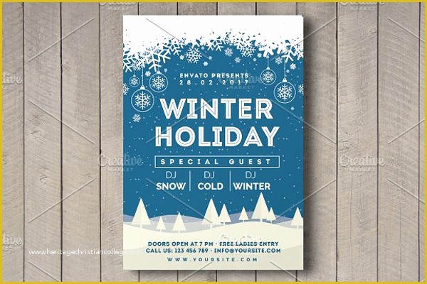 Free Winter Holiday Flyer Templates Of 26 Best Holiday Party Flyer Templates Free Word Ideas