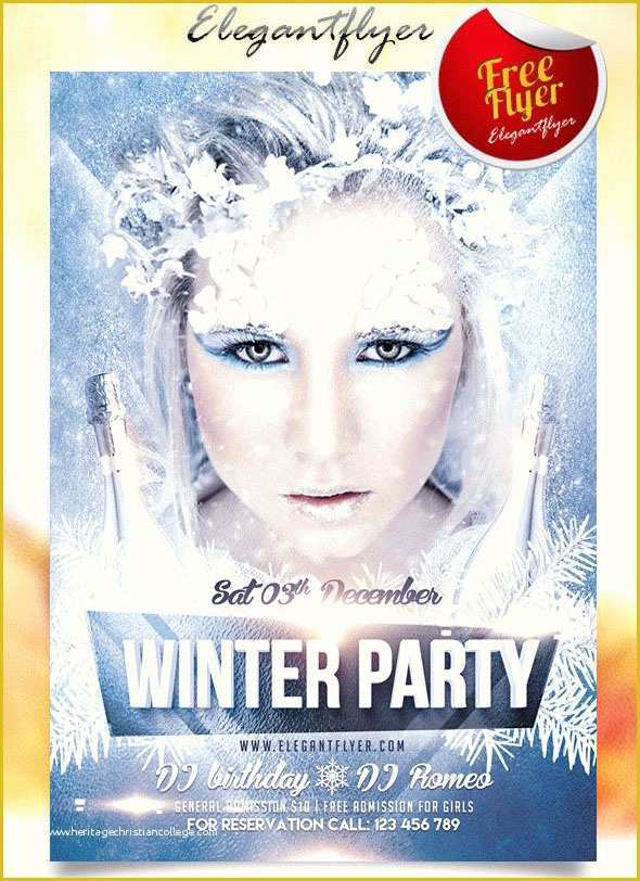 Free Winter Holiday Flyer Templates Of 30 Best New Year and Christmas Free Flyers Psd Templates