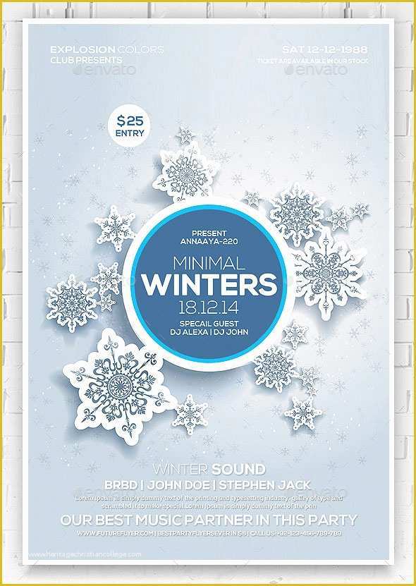 Free Winter Holiday Flyer Templates Of Festive Collection Christmas Flyer Templates