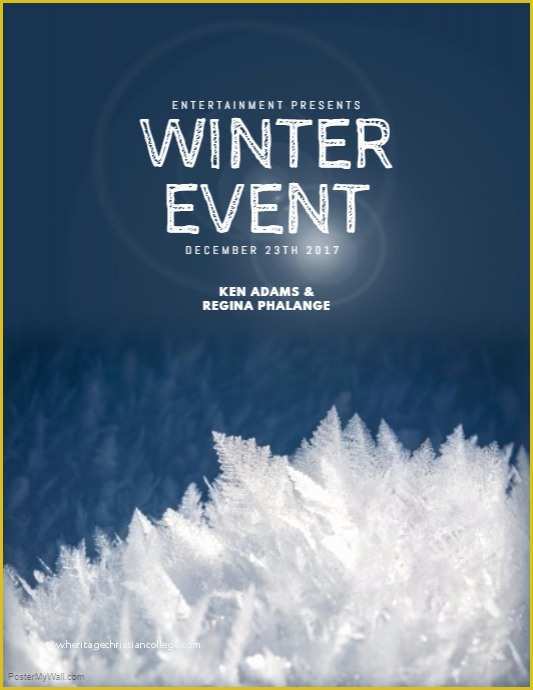 Free Winter Holiday Flyer Templates Of Winter event Flyer Template