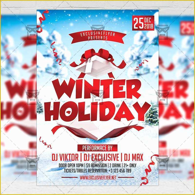 Free Winter Holiday Flyer Templates Of Winter Holiday Flyer – Seasonal A5 Template