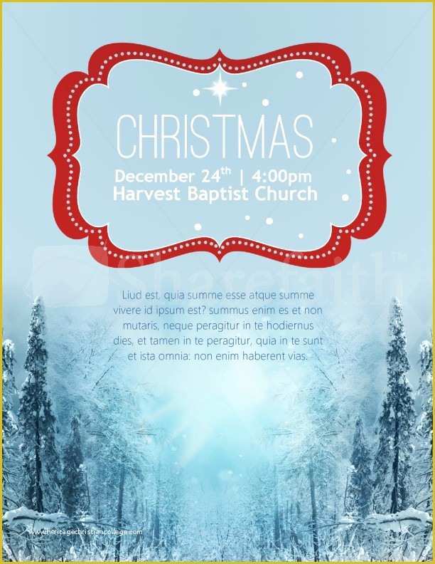 Free Winter Holiday Flyer Templates Of Winter Scene Christmas Flyer Template