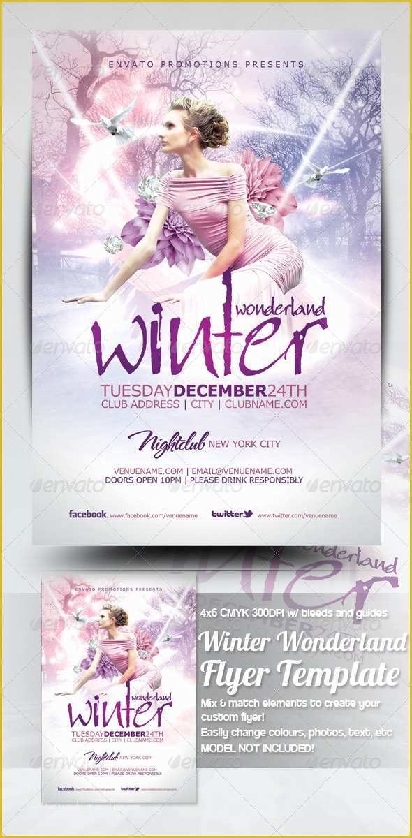 Free Winter Holiday Flyer Templates Of Winter Wonderland Christmas Flyer Template by Mrkra