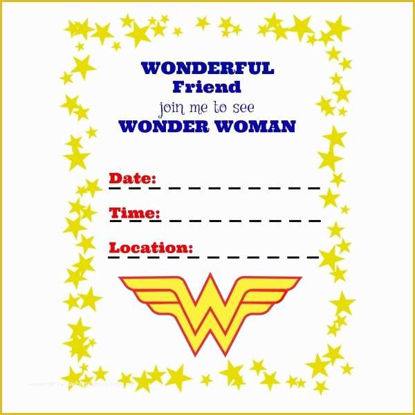 Free Wonder Woman Invitation Template Of Friend T Bag and Tag Inspired by Wonder Woman the Movie