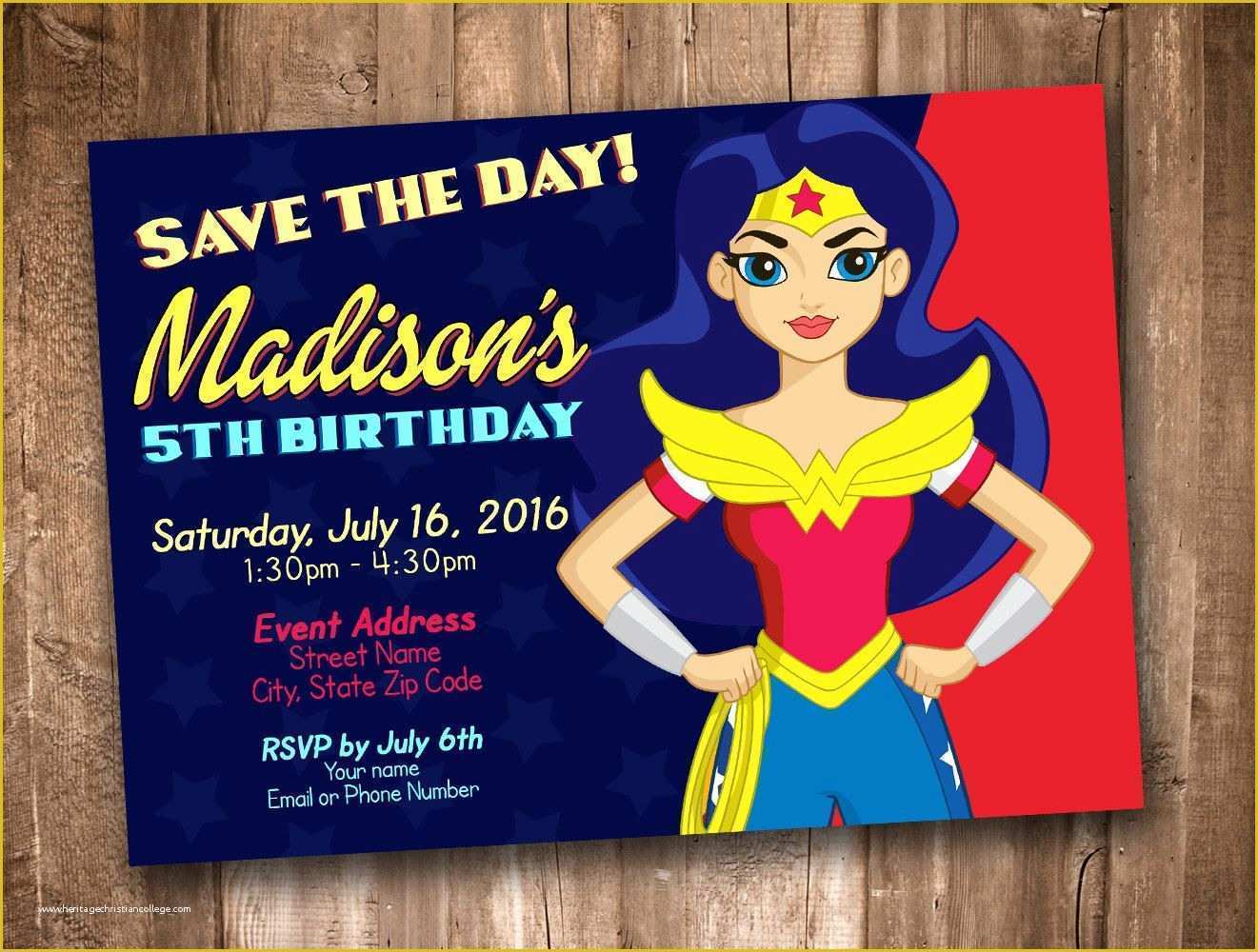Free Wonder Woman Invitation Template Of Party Invitations Wonder Woman Makeup Curious George Slime