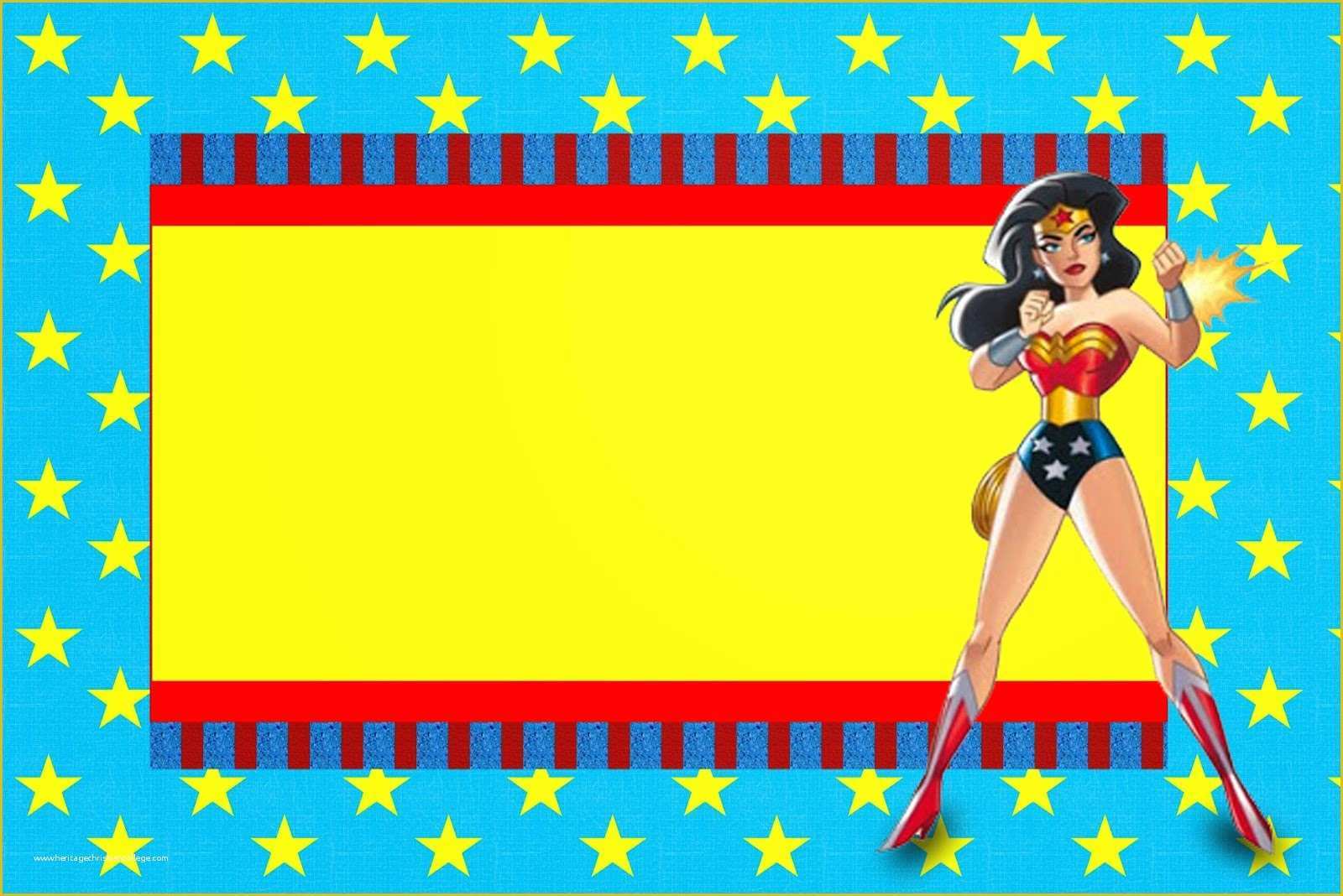 Free Wonder Woman Invitation Template Of Wonder Woman Free Printable Invitations Oh My Fiesta