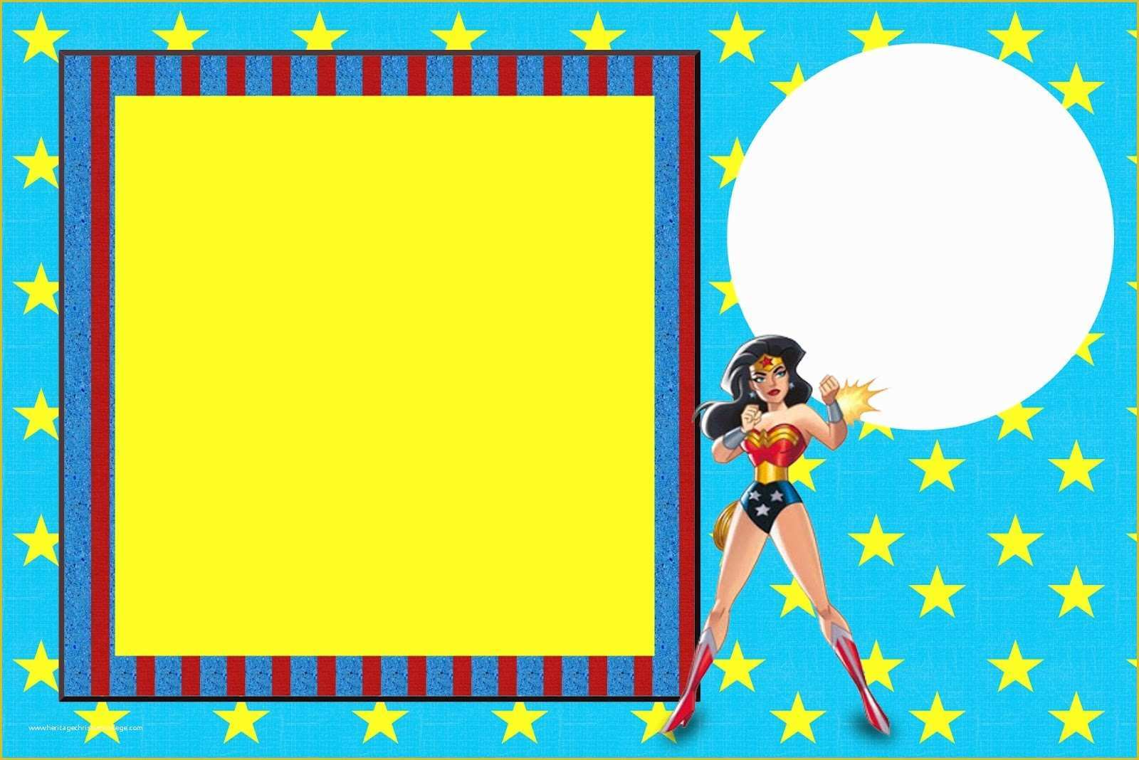 Free Wonder Woman Invitation Template Of Wonder Woman Free Printable Invitations Oh My Fiesta