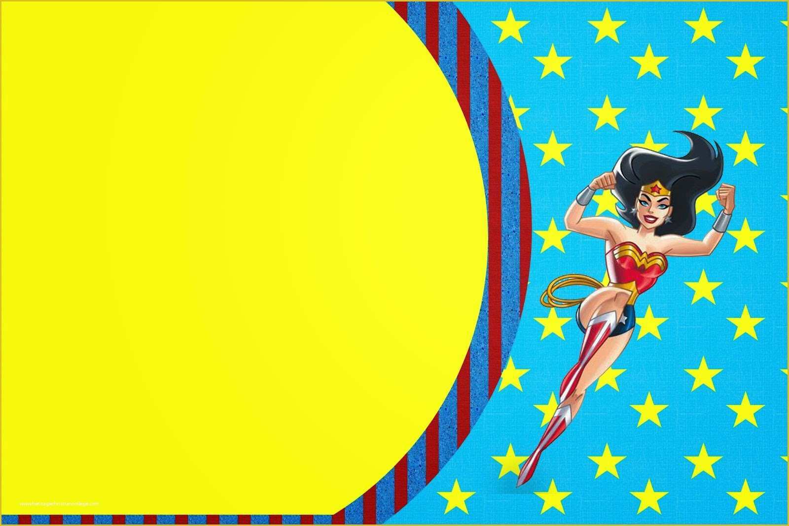 Free Wonder Woman Invitation Template Of Wonder Woman Free Printable Invitations Oh My Fiesta