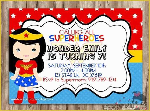 Free Wonder Woman Invitation Template Of Wonder Woman Invitation Wonder Woman Invitation Wonder