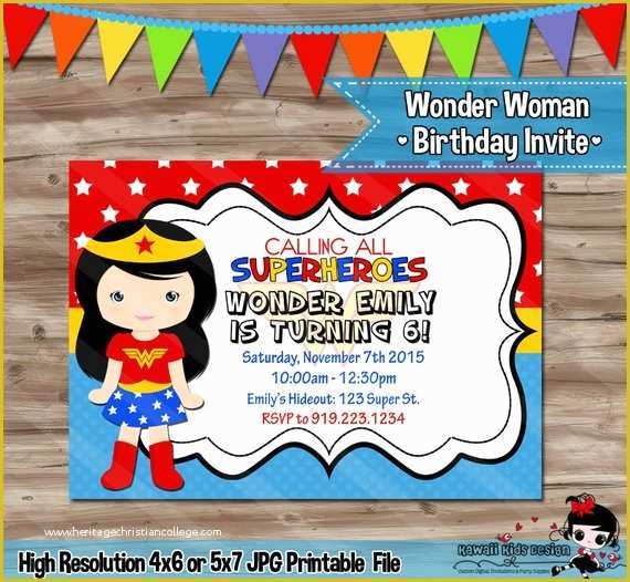 Free Wonder Woman Invitation Template Of Wonder Woman Invitation Wonder Woman Invitation Wonder Woman
