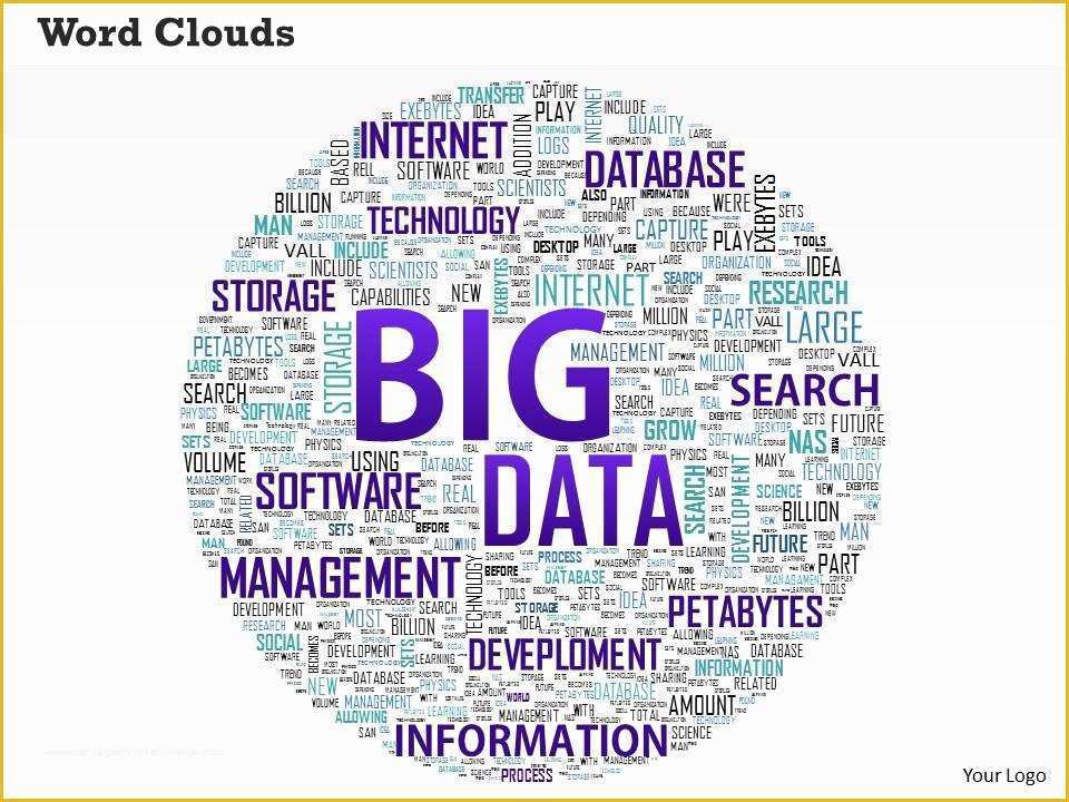 Free Word Cloud Template for Powerpoint Of 0514 Big Data Word Cloud Powerpoint Slide Template