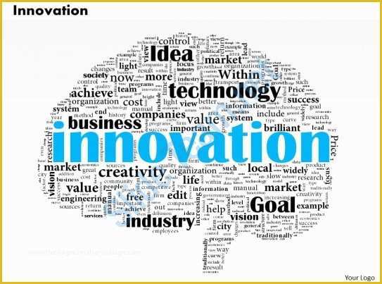 Free Word Cloud Template for Powerpoint Of 0514 Business Innovation Word Cloud Powerpoint Slide