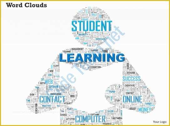 Free Word Cloud Template for Powerpoint Of 0514 Learning Word Cloud Powerpoint Slide Template