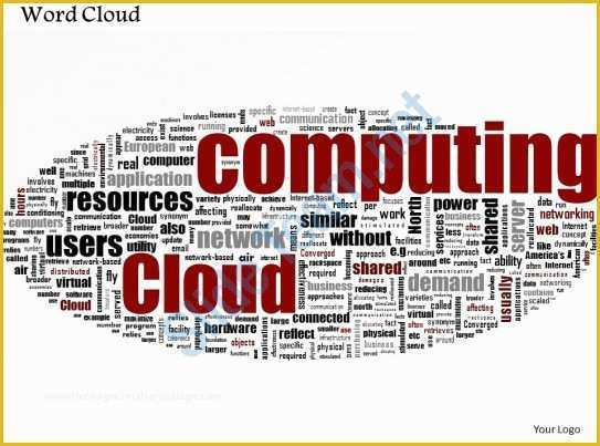 Free Word Cloud Template for Powerpoint Of 0614 Cloud Puting Word Cloud Powerpoint Slide Template