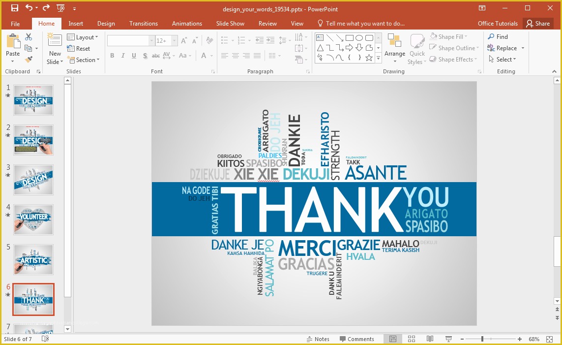 Free Word Cloud Template for Powerpoint Of Animated Design Your Words Powerpoint Template