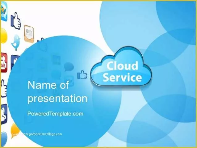 Free Word Cloud Template for Powerpoint Of Cloud Service Powerpoint Template