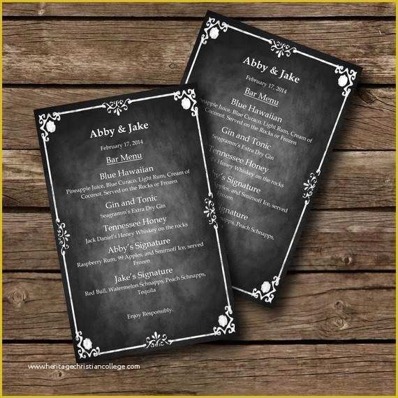 Free Word Document Menu Templates Of Editable Menu Template Chalkboard Style Word Document