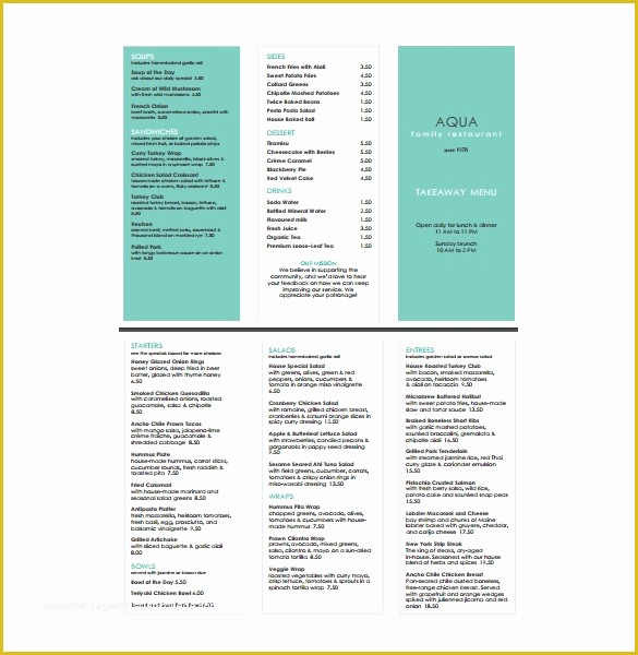 Free Word Document Menu Templates Of Free Menu Templates – 31 Free Word Pdf Documents