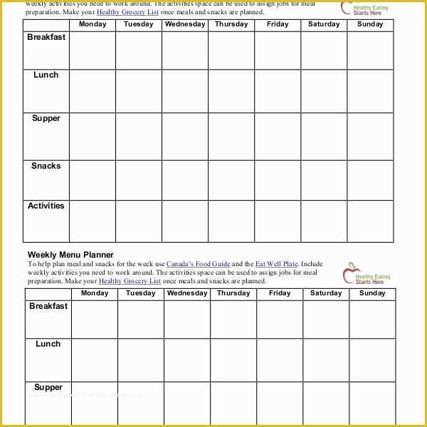 Free Word Document Menu Templates Of Printable Menu Planning Template – 9 Free Word Pdf