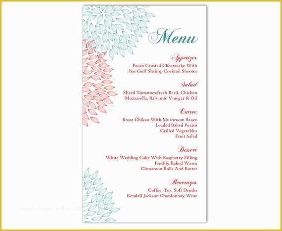 Free Word Document Menu Templates Of Wedding Menu Template Diy Menu Card Template Editable Text