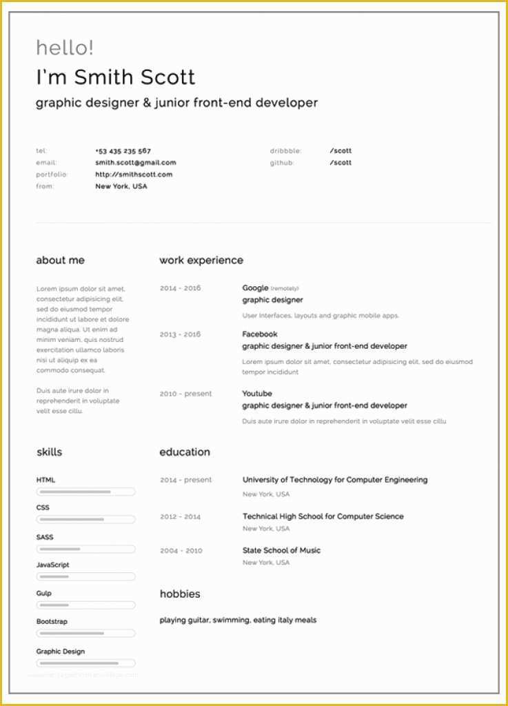 Free Word Resume Templates 2017 Of 9 Good Resume Examples 2017