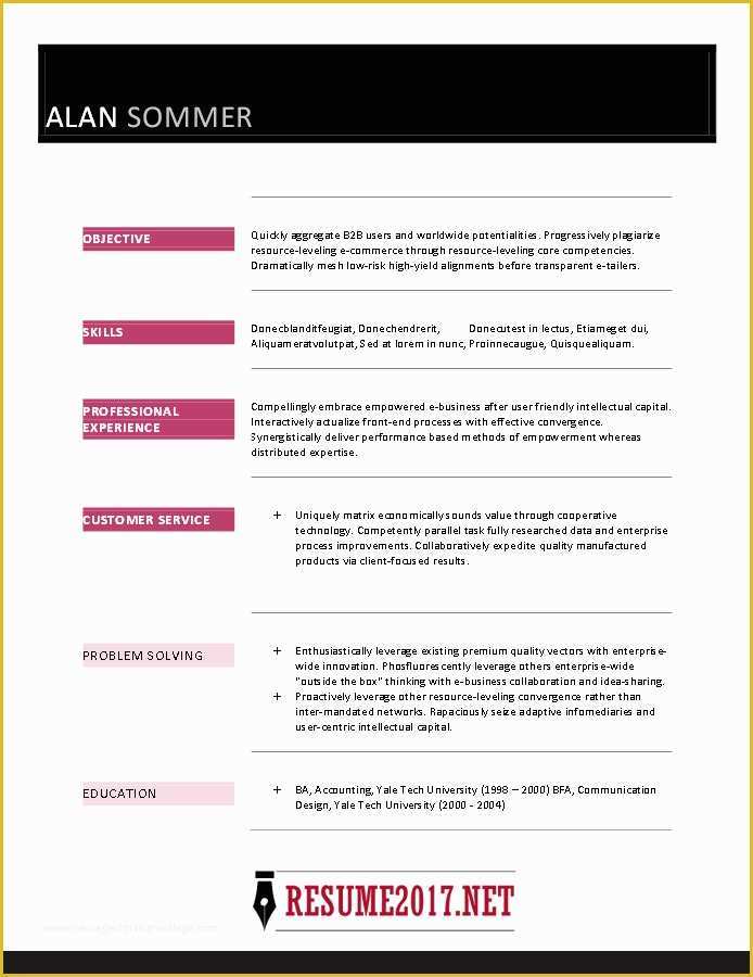 Free Word Resume Templates 2017 Of Resume format 2017 16 Free to Word Templates