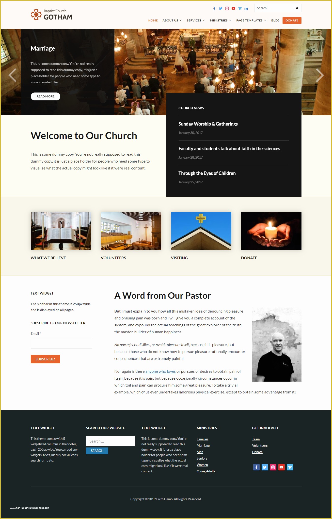 Free Wordpress Church Templates Of 10 Best Free Wordpress Church themes