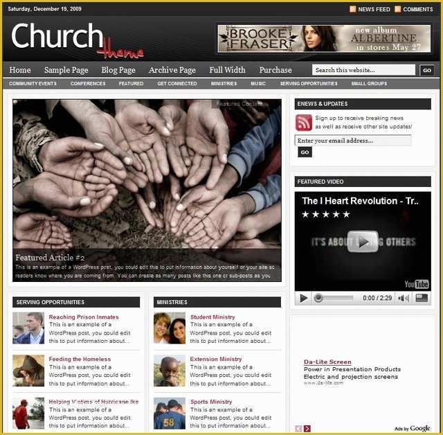 Free Wordpress Church Templates Of 10 Free Church Wordpress themes and Premium Wordpress