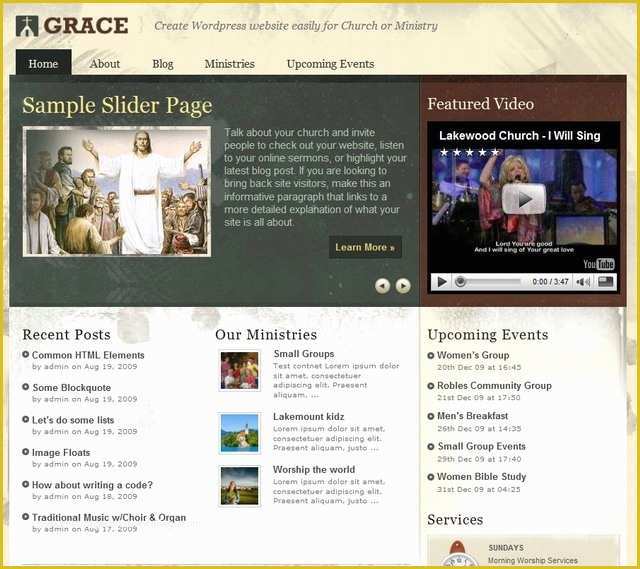 Free Wordpress Church Templates Of 10 Free Church Wordpress themes and Premium Wordpress