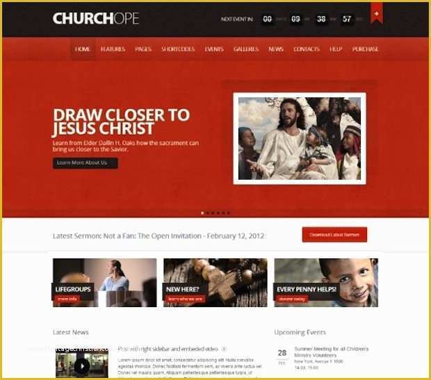 Free Wordpress Church Templates Of 10 Outstanding Wordpress themes for Church Websites