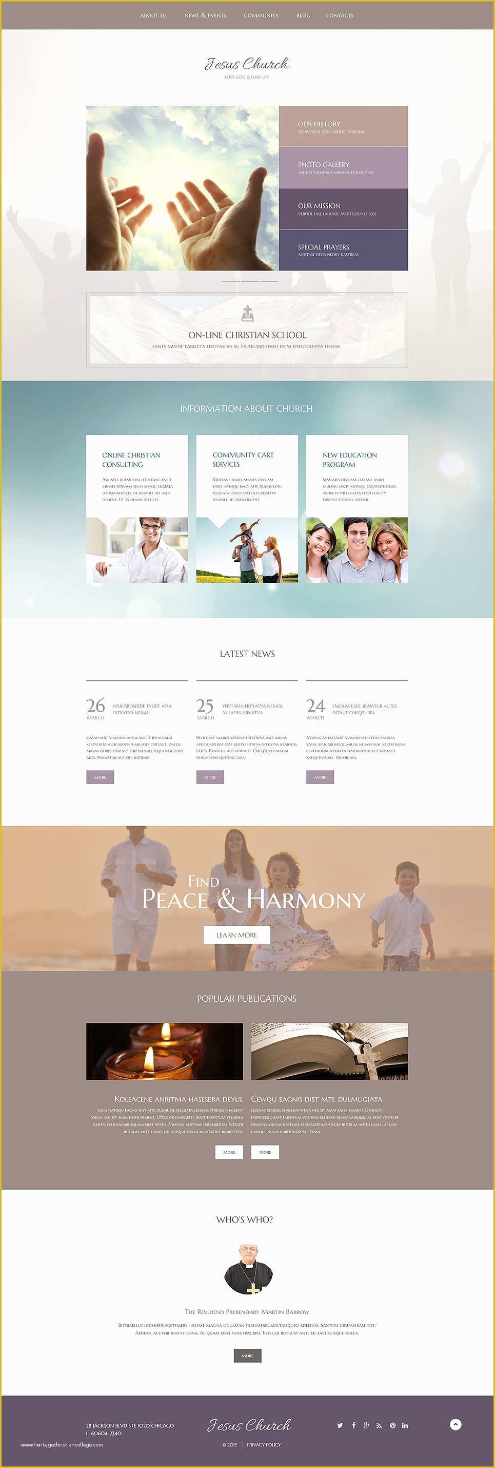 Free Wordpress Church Templates Of Christian Wordpress theme