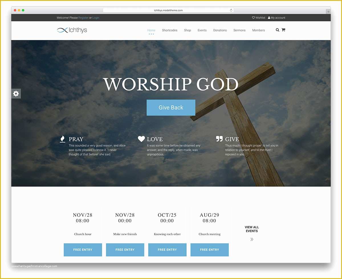 Free Wordpress Church Templates Of Ichthys Classic Church Template – Redq Inc