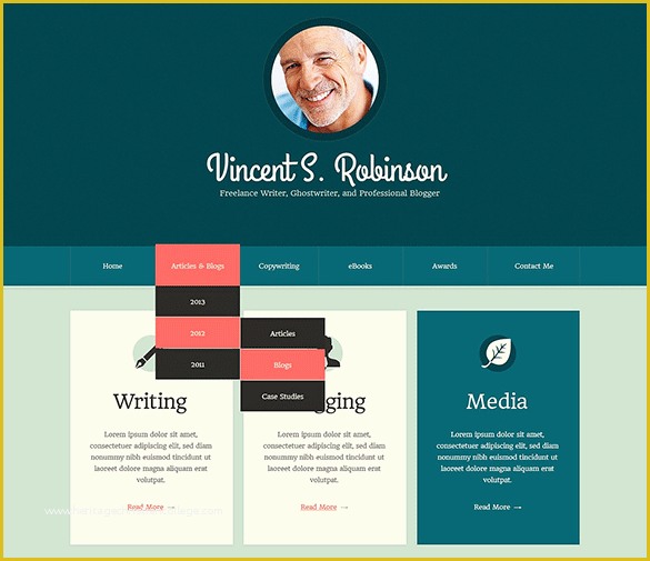 Free Wordpress Templates for Writers Of 17 Writer Blog themes & Templates